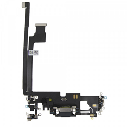 For Apple iPhone 12 Pro Max Charging connector flex Black (Pulled)