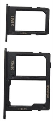 Samsung Galaxy J6 2018 (J600F) SIM & Memory card Holder (DUAL SIM) BLACK