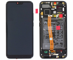 Huawei Honor 10 Display LCD Complete Midnight Black (Service-Pack)