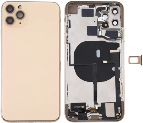 For Apple iPhone 11 Pro Rear Housing With Small Parts Gold (OEM)
