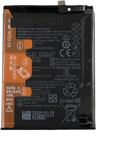 Huawei P10 Plus, Mate 20 Lite, Honor 20, Honor 20s, Honor 8X, Honor Play, View 10, View 10 Lite, Nova 5T, Nova 3, Nova 4 (HB386589ECW) Battery (OEM-Equivalent)-2