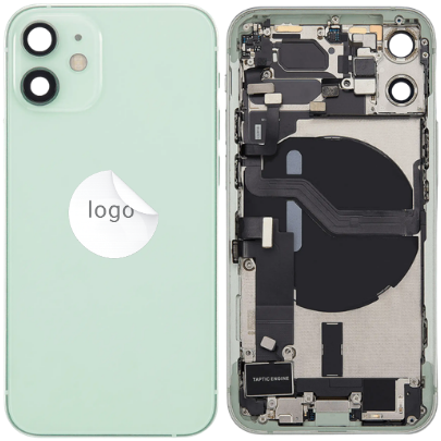 For Apple iPhone 12 Mini Rear Housing With Pulled Small Parts Green (OEM)