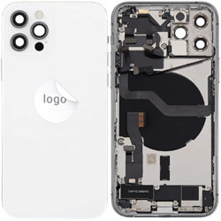 For Apple iPhone 12 Pro Max Rear Housing With Small Parts Silver (Americans Version - Pulled)