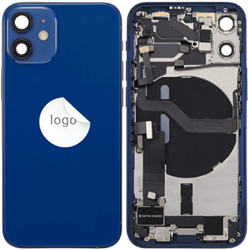 For Apple iPhone 12 Mini Rear Housing With Pulled Small Parts Blue (OEM)