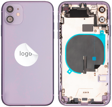 For Apple iPhone 11 Big Hole Back Glass Purple (OEM)