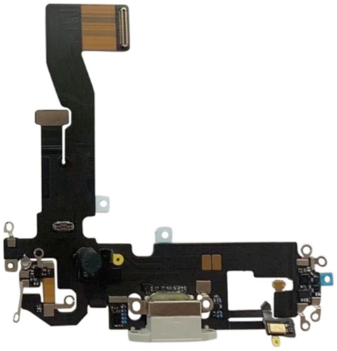 For Apple iPhone 12, 12 Pro Charging Connector Flex White (Pulled)