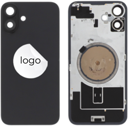 For Apple iPhone 16 Plus Back Cover With Camera Lens + MagSafe Magnet Black (OEM-Premium)