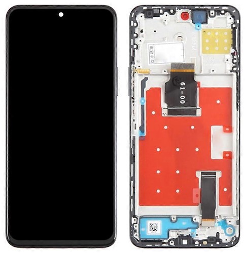 Honor 90 Lite, X8a Display LCD Complete With Frame Black H-275 (OEM-Equivalent)