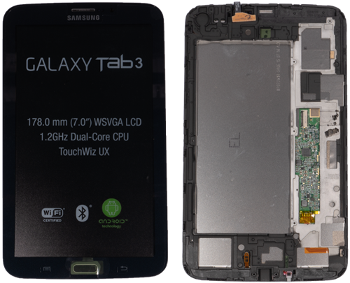 Samsung Galaxy Tab 3 7.0 WiFi (T210, P3210) Display LCD Complete Black (OEM)-2