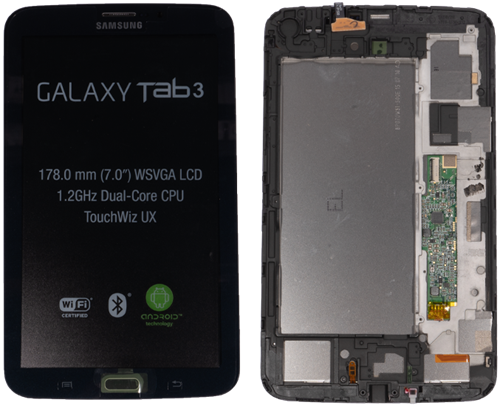 Samsung Galaxy Tab 3 7.0 WiFi (T210, P3210) Display LCD Complete Black (OEM)-3