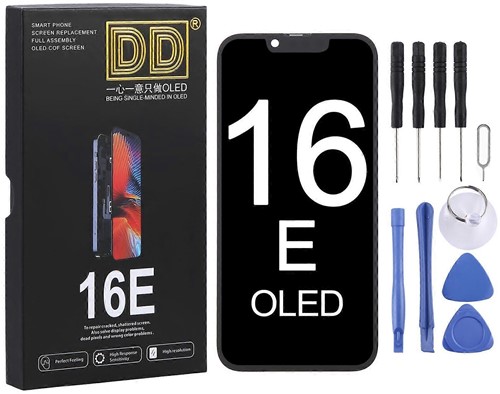 For Apple iPhone 16E, 17E Display LCD Black - IC Removable- 60HZ (DD-Soft-Oled)