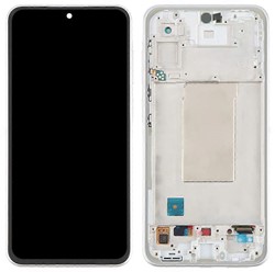 Samsung Galaxy A36 (A366B) Display LCD Complete With Frame White-Gray (Service-Pack)