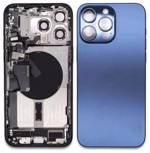 For Apple iPhone 15 Pro Max Rear Housing With Small Parts Blue Titanium (OEM)