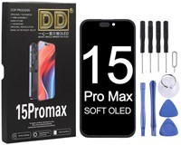 For Apple iPhone 15 Pro Max Display LCD Black - IC Removable- 120HZ (DD-Soft-Oled)