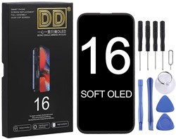 For Apple iPhone 16 Display LCD Black - IC Removable- 60HZ (DD-Soft-Oled)
