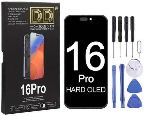 For Apple iPhone 16 Pro Display LCD Black - IC Removable- COF (DD-Hard-Oled)