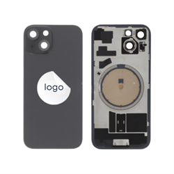 For Apple iPhone 15 Back Cover With Camera Lens + MagSafe Magnet Black (OEM-Equivalent)