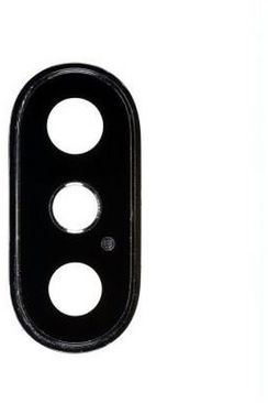 For Apple iPhone X Camera Lens With Frame Black