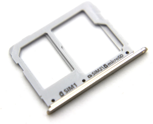 SIM & Memory card Holder for Samsung Galaxy A3 (2016) A310 Dual SIM Silver