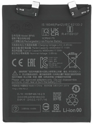 Batería (Model BP46) compatible con Xiaomi 12 (2201123G), Xiaomi 12X (2112123AC) (OEM-Equivalent) Black