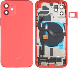 For Apple iPhone 12 Rear Housing With Pulled Small Parts Red (OEM)