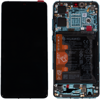 Huawei P30 Display LCD Complete + Battery Aurora Blue 02352NLN (Service-Pack)-2