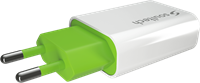 Soultech 2.1A 15W Travel Charger with Type-C Cable SC213B White+Green-3