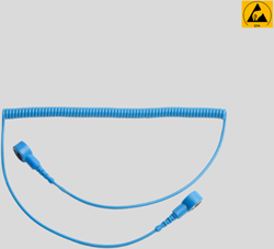 Premium coil cord Dark Blue with 10mm Snap both ends. 1.8m long (KS-57093)