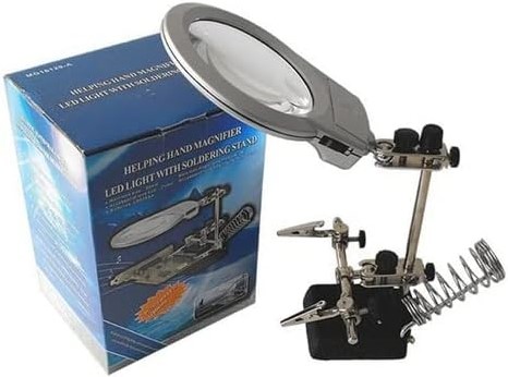 Multifunctional LED Helping Third Hand Magnifying PCB & Soldering Iron Stand (MG16129-A)-2