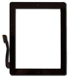 For Apple iPad 3 Wifi (2012), iPad 4 Wifi (2012) Touchscreen Black (OEM-Equivalent)