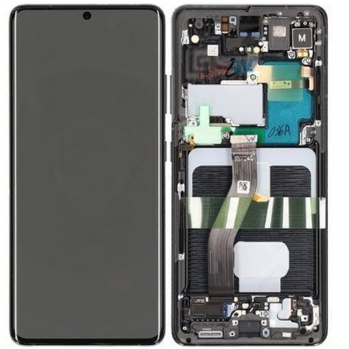 Samsung Galaxy S21 Ultra (G998B) Display LCD Complete With Frame Without Camera Phantom Black (Service-Pack)