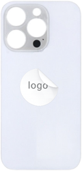 For Apple iPhone 14 Pro Max Big hole Back Glass - incl Tape - Silver (Premium ORG)