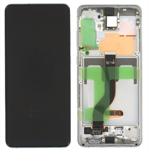 Samsung Galaxy S20 Plus (G985F), S20 Plus (G986B) Display LCD Complete With Frame Cloud White (Service Pack)
