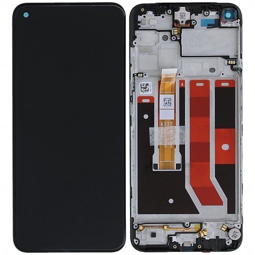 Oppo A11s, A33 (2020), A32, A53, A53s Display LCD With Frame Black (Service-Pack)