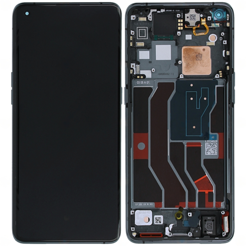 For Oppo Find X3, Find X3 Pro Display LCD With Frame Black (Pulled)