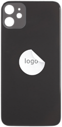 For Apple iPhone 11 Big Hole Back Glass - incl Tape - Black (Premium ORG)