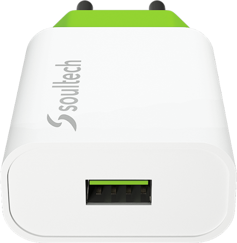 Soultech 2.1A Travel Charger SC214B  White+Green-3