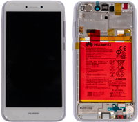 Huawei P8 Lite (2017) Display LCD With Frame + Battery White (Service-Pack)-2