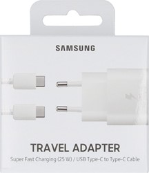 Samsung Adapter USB-C 25W With USB-C TO C Cable (3A) White (Top Blister)