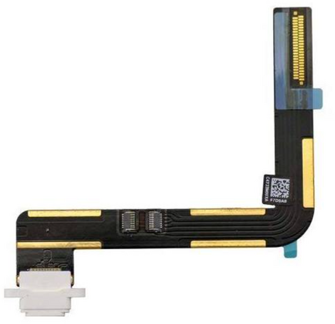 For Apple iPad Air 1 (2013), iPad 9.7 (2017) 5th Gen, iPad 9.7 (2018) 6th Gen Charging Connector Flex White