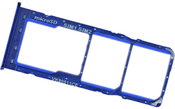 SIM & Memory card Holder for Samsung Galaxy A10 A105 Dual SIM BLUE