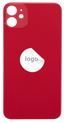 For Apple iPhone 11 Big Hole Back Glass Red (OEM)