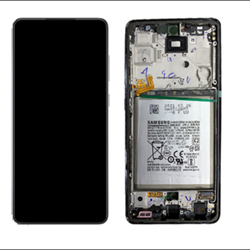 Samsung Galaxy A72 4G (A725F), A72 5G (A726F) Display LCD Complete Blue + Battery (Service-Pack)