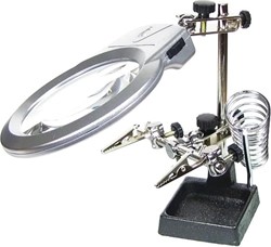 Multifunctional LED Helping Third Hand Magnifying PCB & Soldering Iron Stand (MG16129-A)