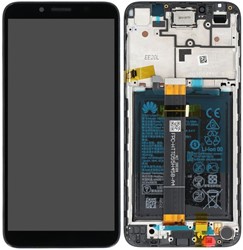 Huawei Y5p (2020) Display LCD Complete With Frame Including Battery Black (Service-Pack)