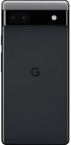 Google Pixel 6A (GX7AS) Back Cover + Camera Lens + Glass Strips Charcoal (Black)