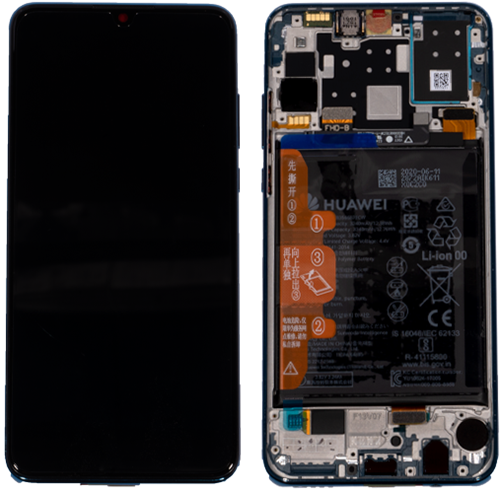 Huawei P30 Lite (02352PJP) Display LCD Complete Blue + Battery 32MP (Service-Pack)