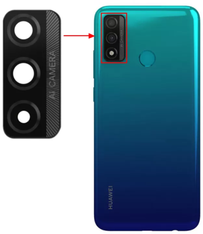 Huawei P Smart (2020) DUAL SIM Back Cover With Camera Lens & Finger Print Sensor Black Pulled