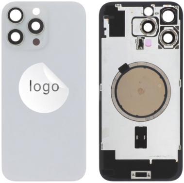 For Apple iPhone 16 Pro Max Back Cover With Camera Lens +MagSafe Magnet White (OEM-Premium)