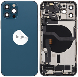 For Apple iPhone 12 Pro Rear Housing With Pulled Small Parts Pacific Blue (OEM)